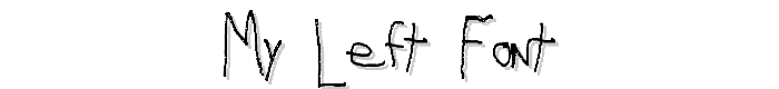 My Left Font font